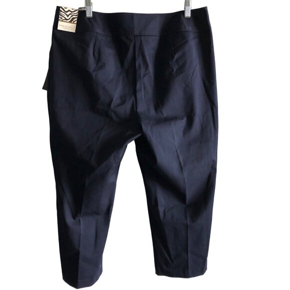 Dana Buchman Women’s Capri Pants Size 16 Navy Blue - NWT - Picture 10 of 10
